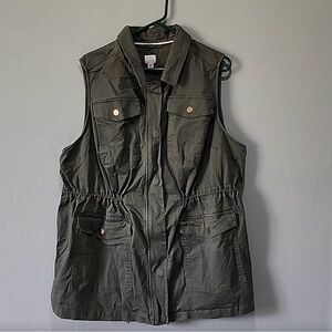 a new day Olive Green Utility Vest 3X
